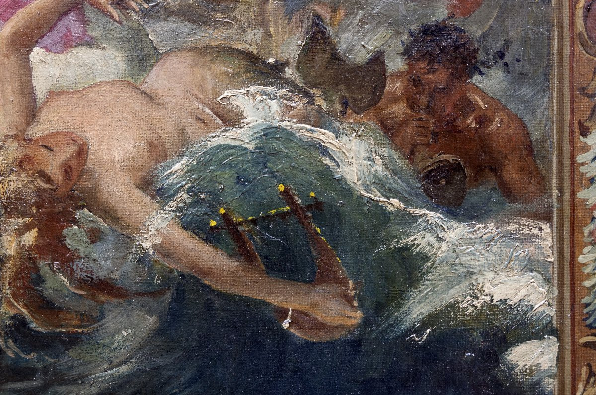 Enlèvement d’Amphitrite - Étude préparatoire pour une composition monumentale – Début XXe-photo-3