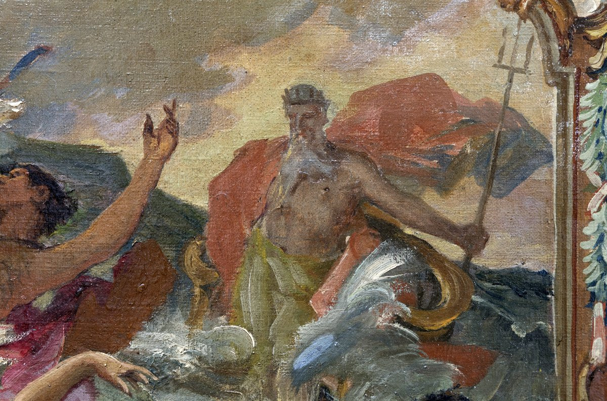 Enlèvement d’Amphitrite - Étude préparatoire pour une composition monumentale – Début XXe-photo-4