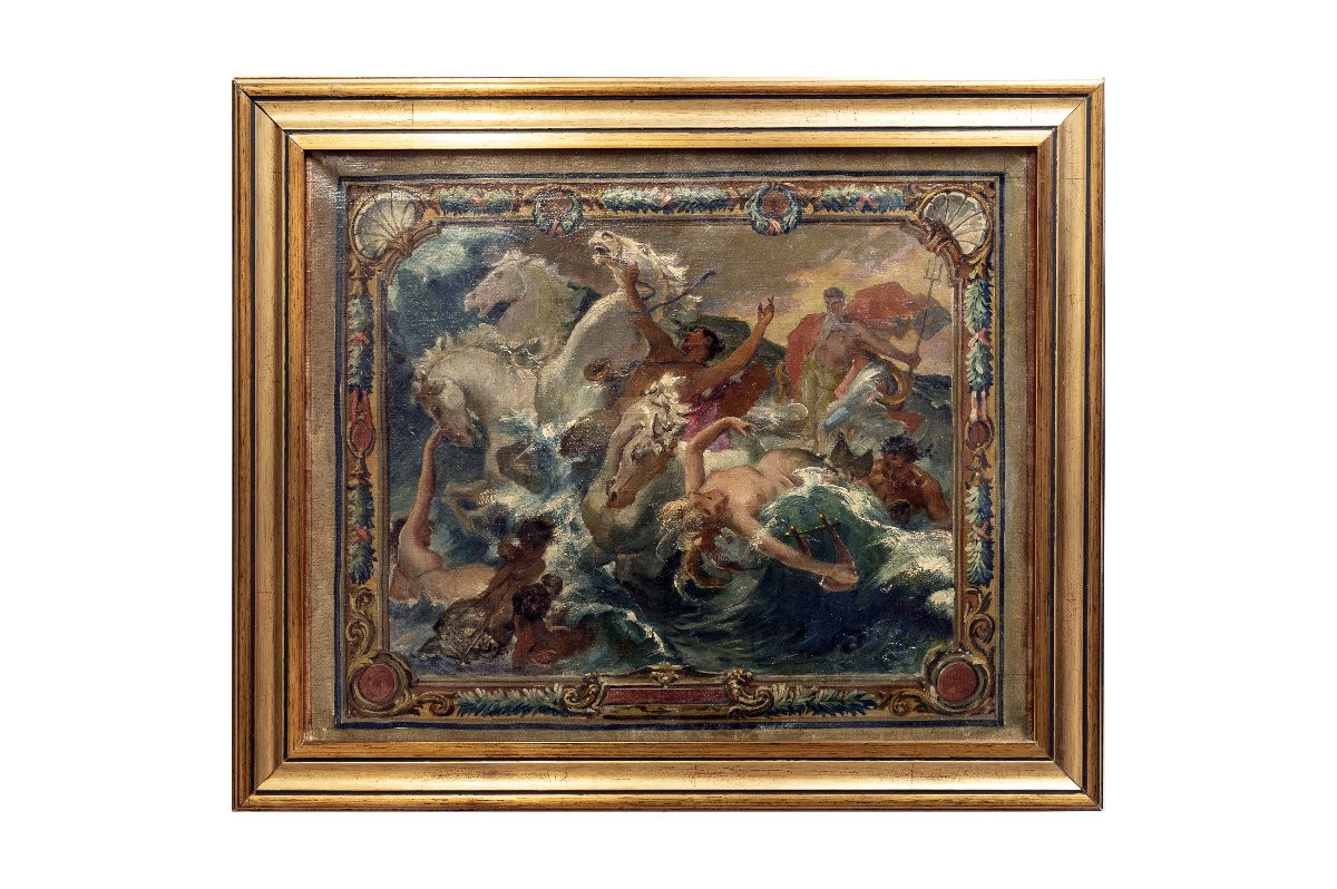 Enlèvement d’Amphitrite - Étude préparatoire pour une composition monumentale – Début XXe-photo-6
