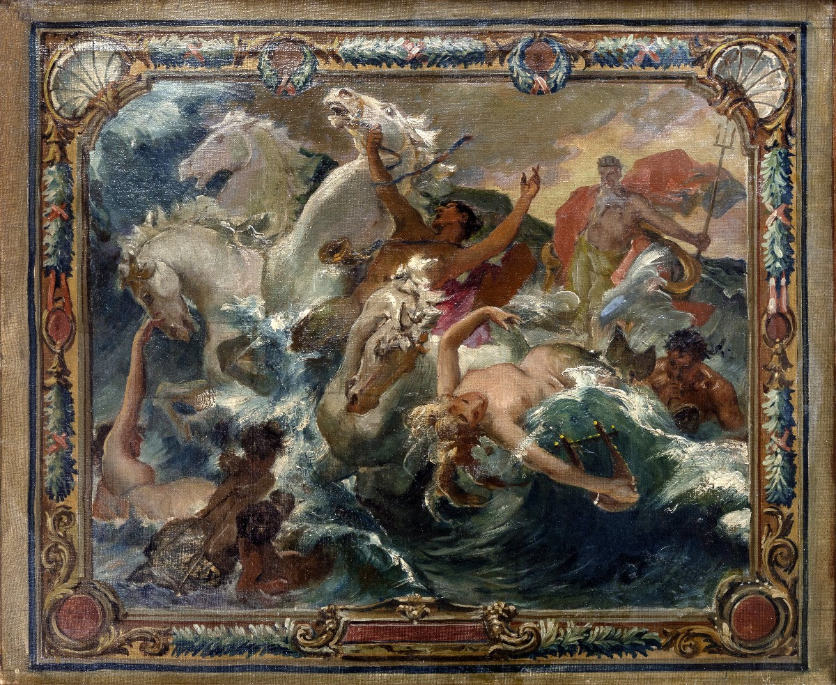 Enlèvement d’Amphitrite - Étude préparatoire pour une composition monumentale – Début XXe