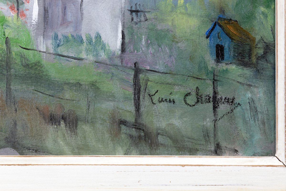 Louis Chapuy - Jardins Ouvriers à Gerland, Lyon - Oil On Cardboard - Signed-photo-3