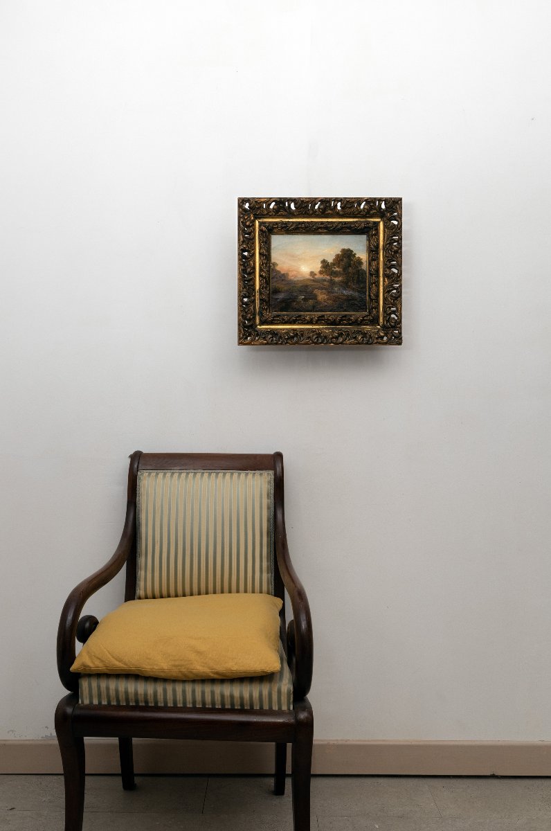 French Or Italian School - The Flight Into Egypt – Oil On Canvas – Late 18th Century-photo-6