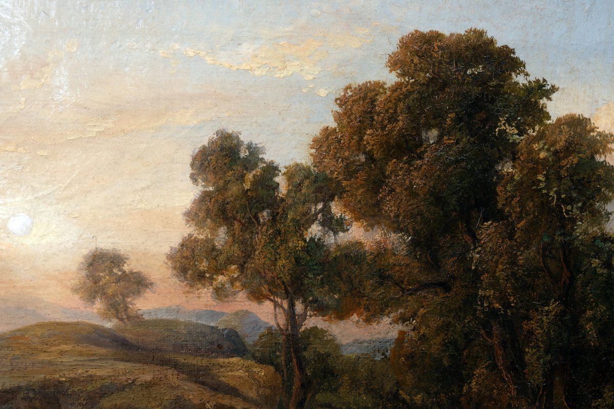 French Or Italian School - The Flight Into Egypt – Oil On Canvas – Late 18th Century-photo-1