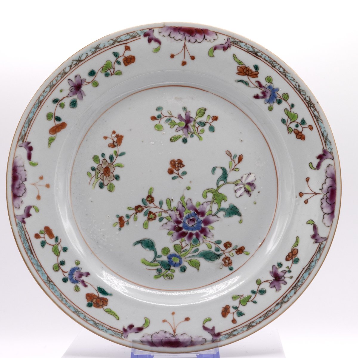 Set Of 4 Porcelain Plates From The Compagnie Des Indes – Qianlong-era China – 18th Century-photo-1