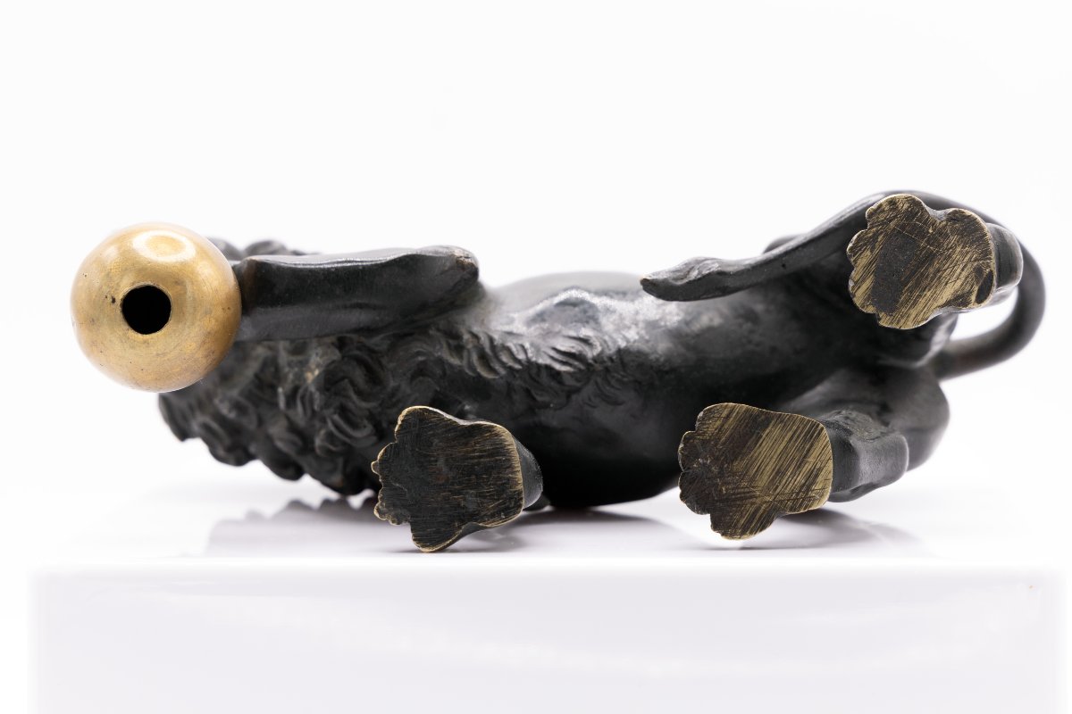 Lion « à la Médicis » – Bronze patine noire – fin XIXe ou début XXe-photo-4
