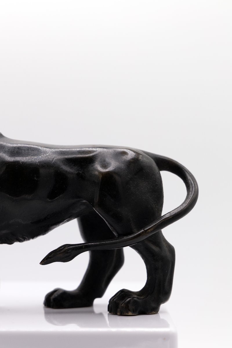 Lion « à la Médicis » – Bronze patine noire – fin XIXe ou début XXe-photo-2