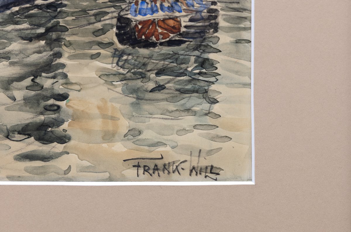 Frank Will - Ships, Circa 1670 - Gouache - Signed-photo-3