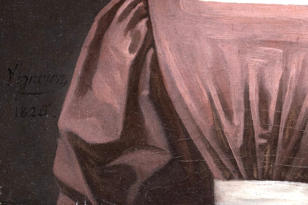 Pierre-Roch VIGNERON – Portrait d’une petite fille – Huile sur toile – Datée et signée-photo-3