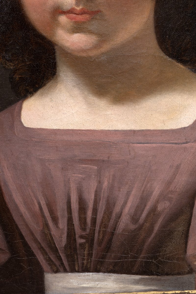 Pierre-Roch VIGNERON – Portrait d’une petite fille – Huile sur toile – Datée et signée-photo-3
