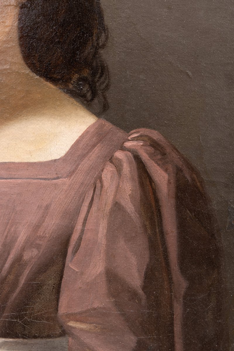 Pierre-Roch VIGNERON – Portrait d’une petite fille – Huile sur toile – Datée et signée-photo-5