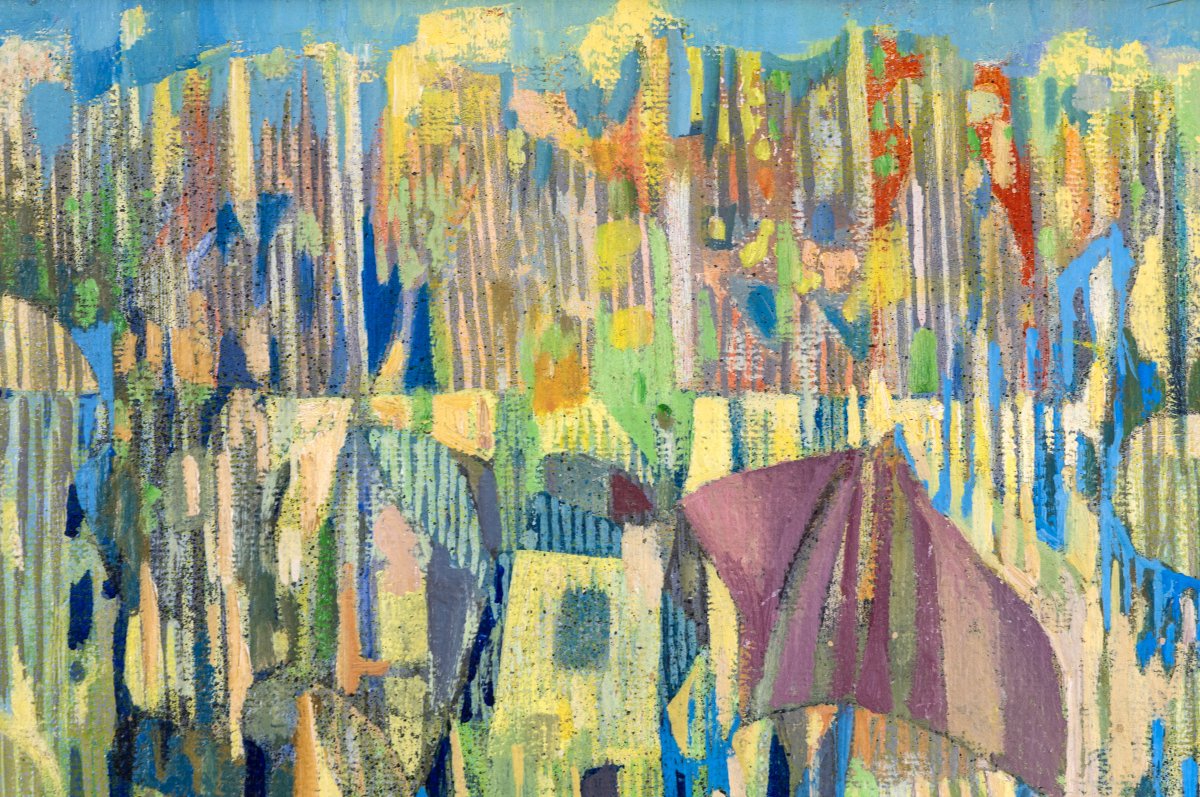 Louis Trabuc - Provençal Garden - Oil On Canvas - Signed - Circa 1970-photo-1