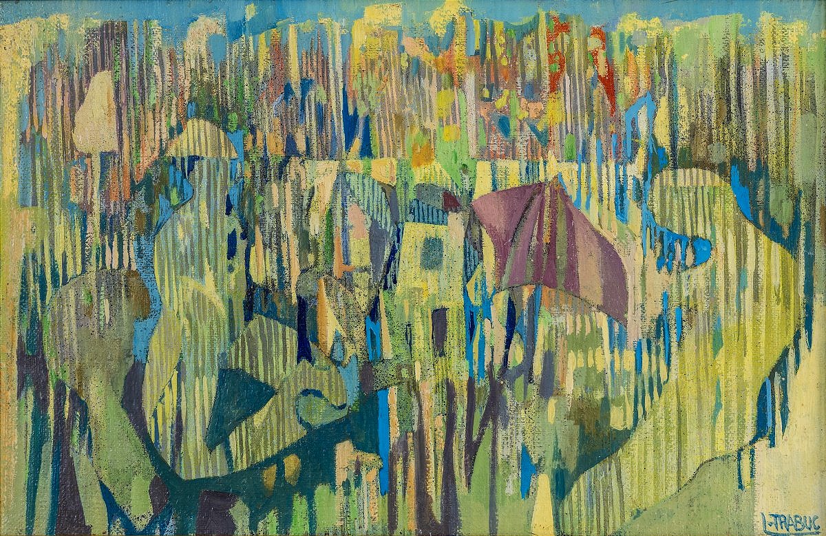 Louis Trabuc - Provençal Garden - Oil On Canvas - Signed - Circa 1970