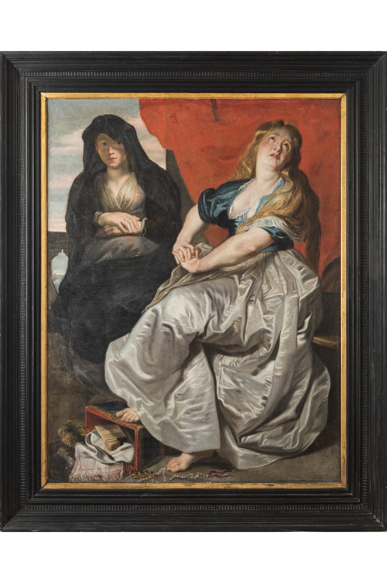 Atelier de Pierre Paul RUBENS – Marie-Madeleine renonçant aux richesses – Huile sur toile-photo-3