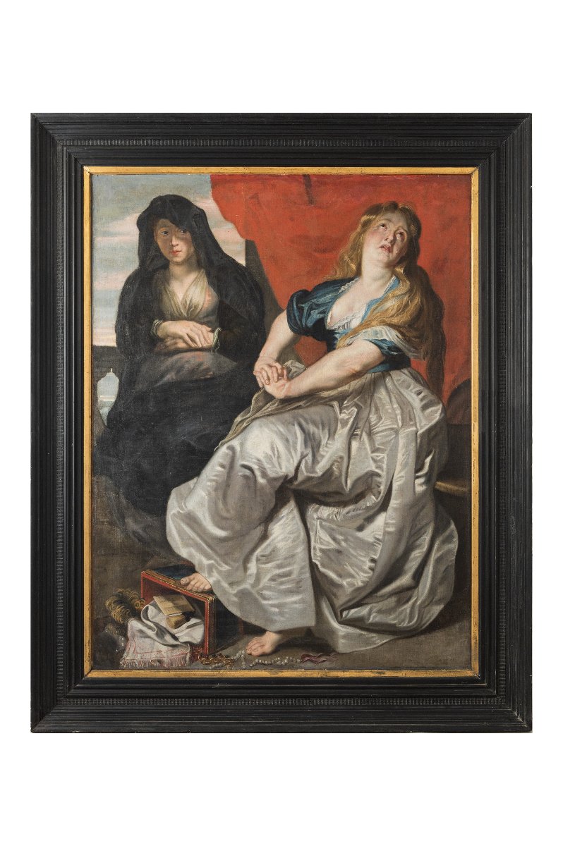 Atelier de Pierre Paul RUBENS – Marie-Madeleine renonçant aux richesses – Huile sur toile-photo-8