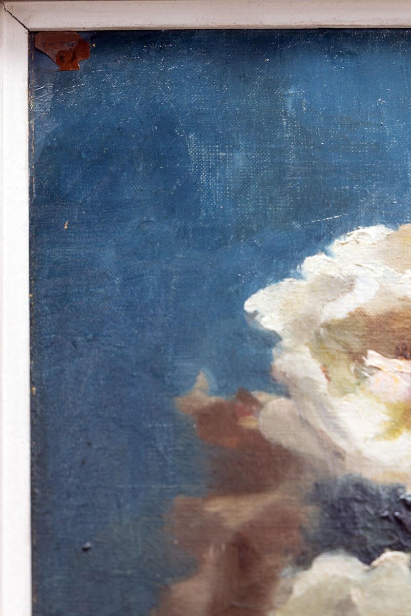 Léonie Bonvalet-barillot – Vase Of Roses – Oil On Canvas – Signed, Circa 1890-photo-5