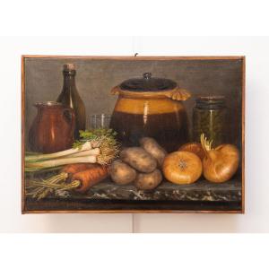 Still Life With Vegetables – Signed Paul Horace Pagez, 1862