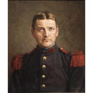 Portrait De Soldat à l'Aube De La Grande Guerre - Signé Brunetton - 1914