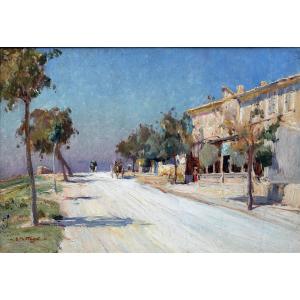 Avignon Provence – Louis Agricol Montagné – Route In The South Of France, With Carts