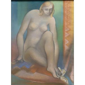 Poliakoff Nicolas ( 1889 - 1976 ) – Femme à Sa Toilette – Pastel - Vente d'Atelier