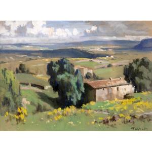 Emile Wegelin – Montagny (rhône) – Gouache – Dated And Signed