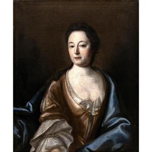 Suiveur de Pierre GOBERT – Portrait d’une dame de qualité – Huile sur toile - XVIIIe 