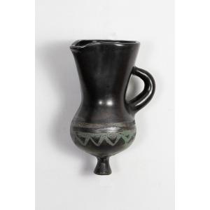 Roger Capron - Glazed Ceramic Wall Bouquetière, 21 Cm - About 1950-60