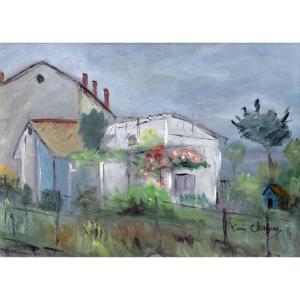 Louis Chapuy - Jardins Ouvriers à Gerland, Lyon - Oil On Cardboard - Signed
