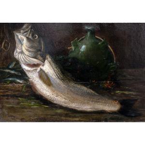 Marseille – Joseph Odde – Still Life: Return From Fishing – Oil On Panel – Signed