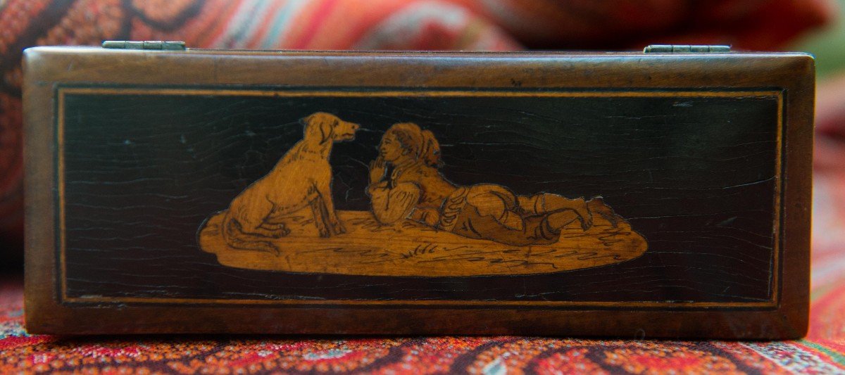 Sorrento Marquetry Stamp Box