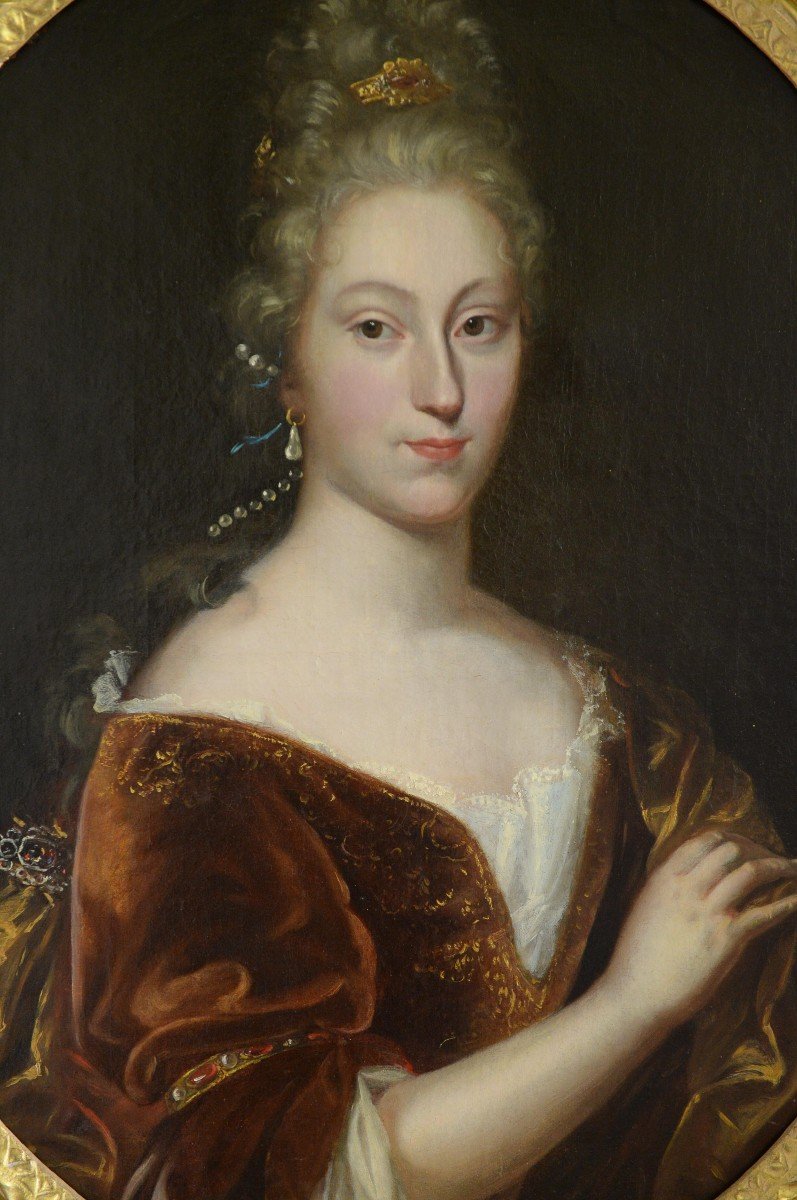 Large Portrait Of An 18th Century Aristocrat-photo-2