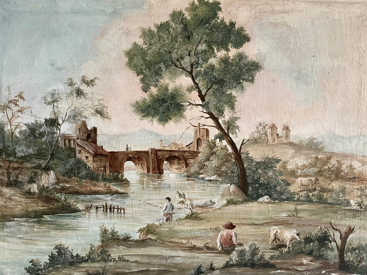 Italian Landscape Late 19th Century -photo-2
