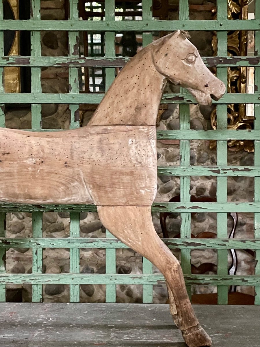 Wooden Horse Between Toy And Sculpture