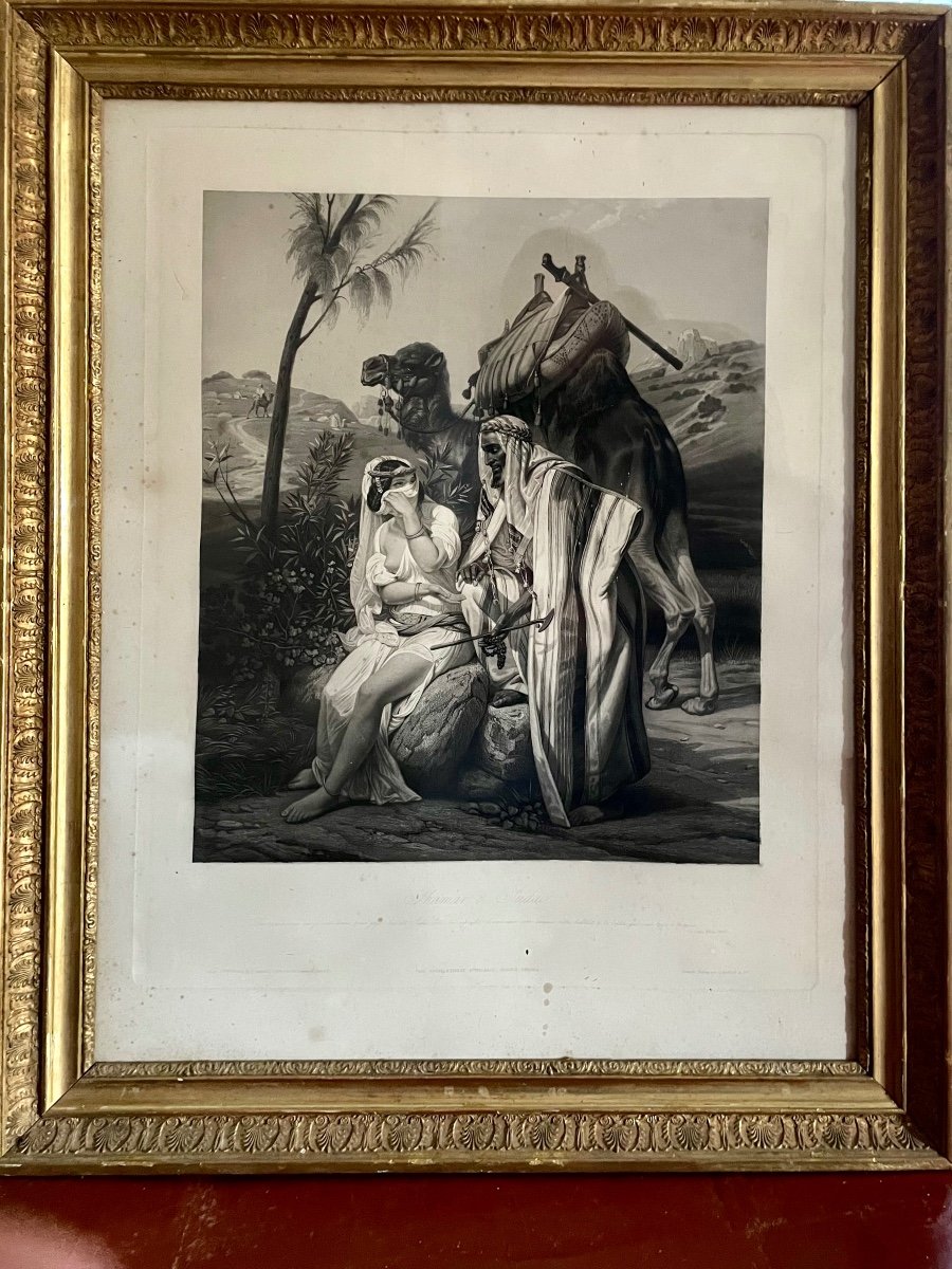 Orientalist Engraving “thamar And Judah” From The Restoration Period -photo-2