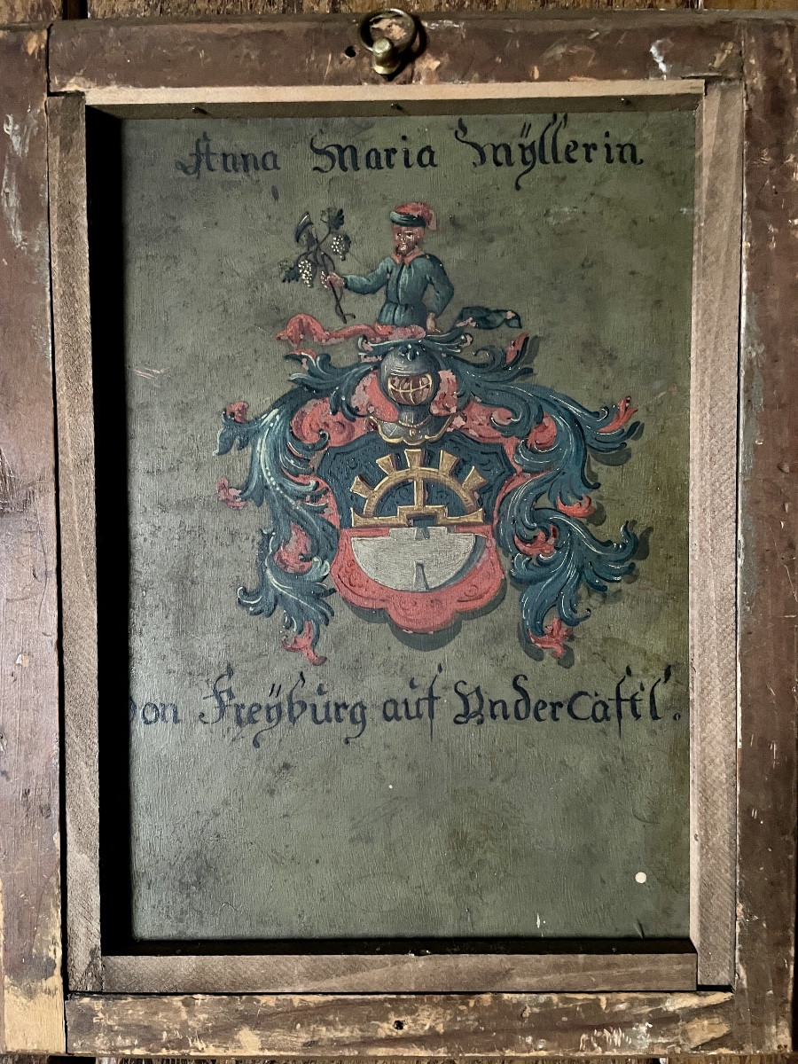 Portrait du XVIIème siècle sur cuivre d’une aristocrate allemande-photo-2