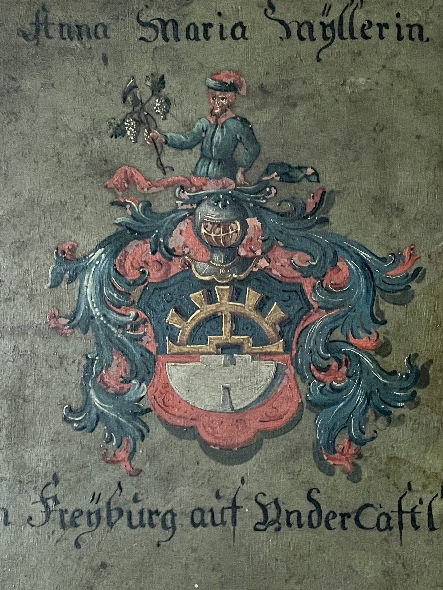 Portrait du XVIIème siècle sur cuivre d’une aristocrate allemande-photo-4