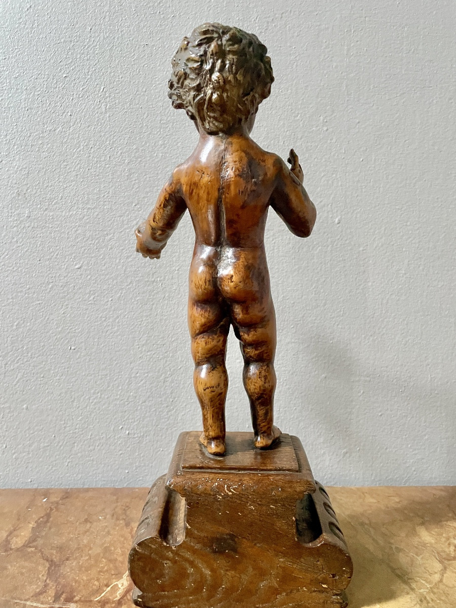 17th-century Carved Wooden Salvator Mundi -photo-3