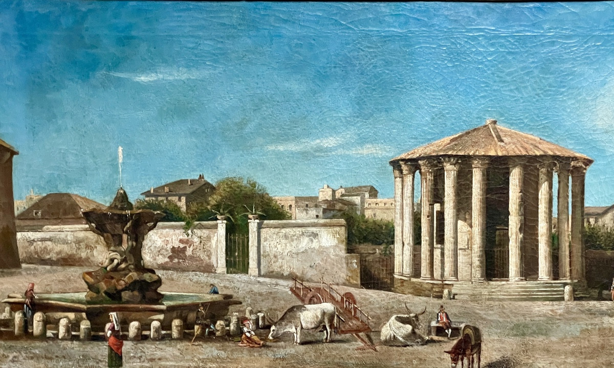 Vue du Forum Boarium de la première moitié du du XIXème siècle -photo-2