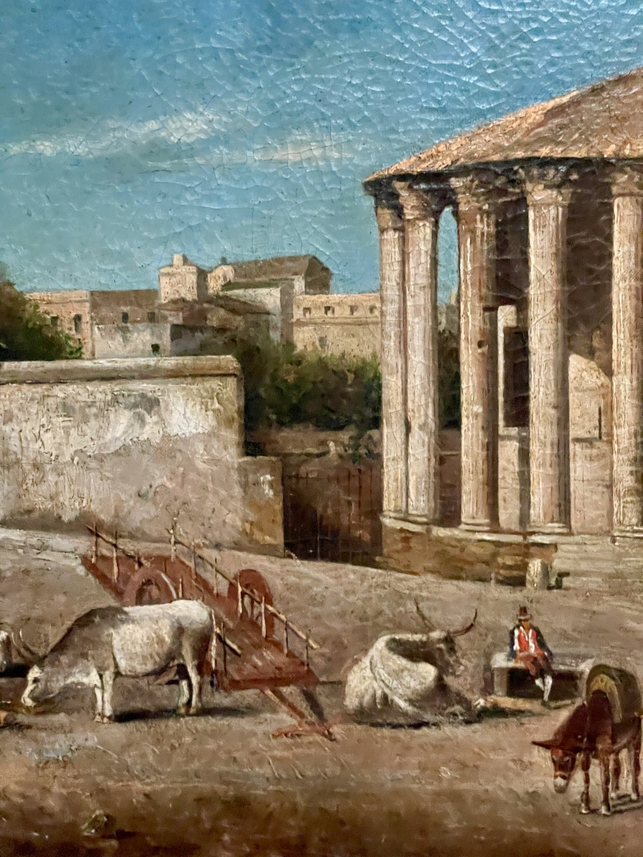 Vue du Forum Boarium de la première moitié du du XIXème siècle -photo-3