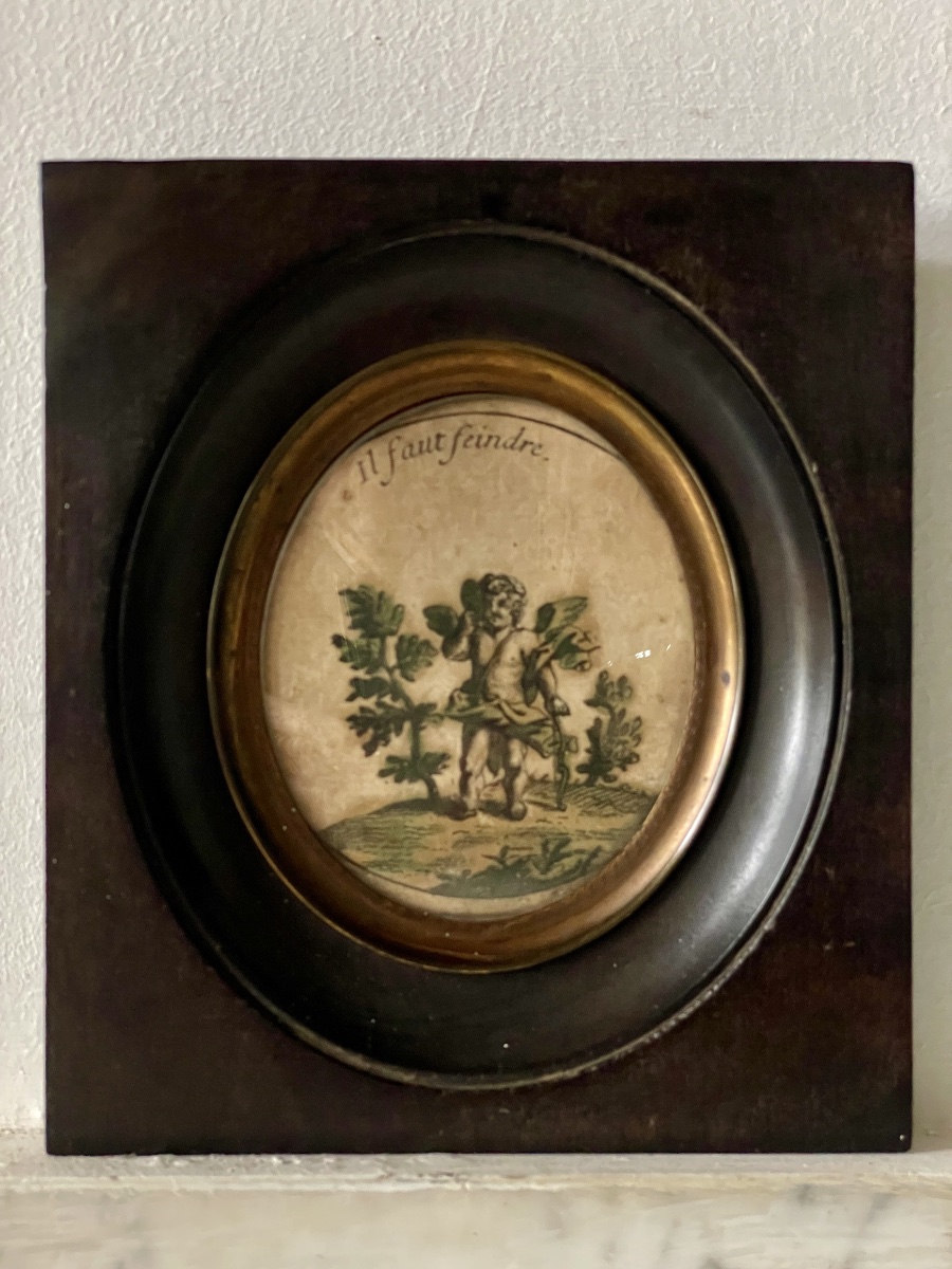 Paire de gravures de charme début XIXème siècle -photo-3