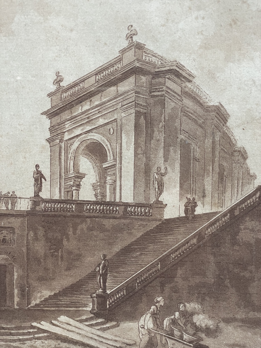 Gravures en manière de lavis début XIXème siècle -photo-3