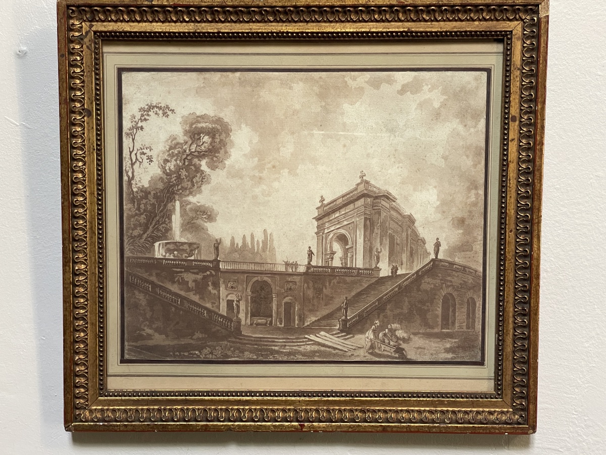 Gravures en manière de lavis début XIXème siècle -photo-2