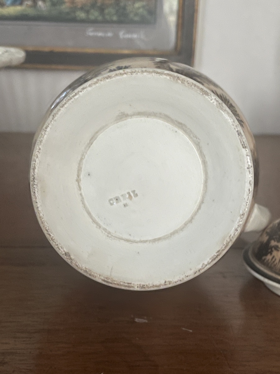 Herborisation Of Creil Decorated Pitcher-photo-4