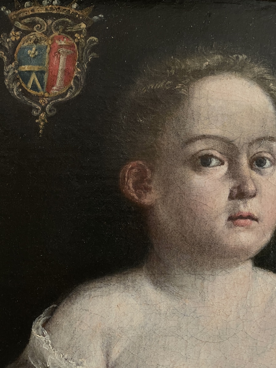 Portrait d’un enfant de l'aristocratie bolonaise du 17ème siècle -photo-1