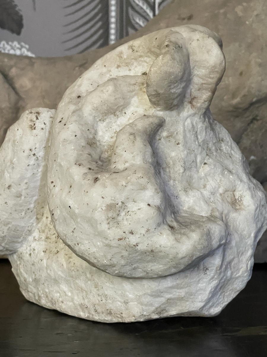 A White Marble Fragment Depicting Two Dolphins-photo-1