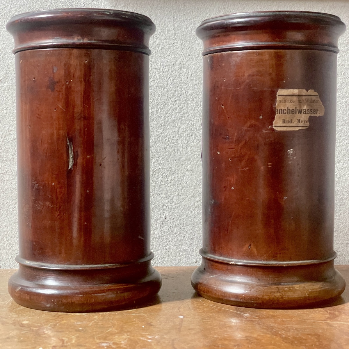 Two 19th-century Wooden Medicine Chests -photo-2