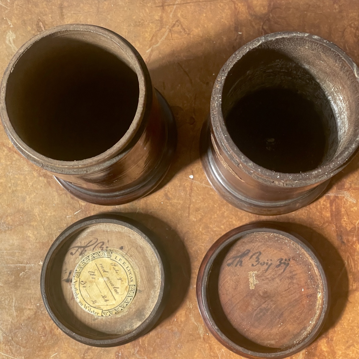 Two 19th-century Wooden Medicine Chests -photo-3