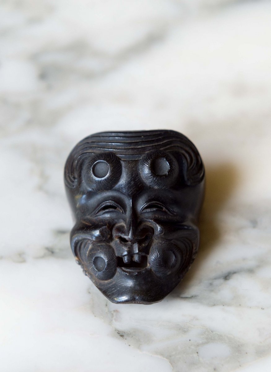 Netsuke In The Form Of A Theater Mask-photo-2