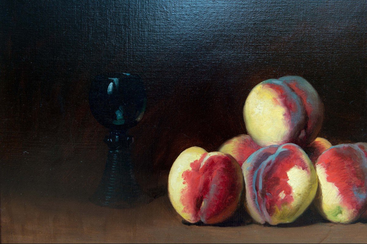 Still Life With Peaches By A. F. Bonnardel-photo-3