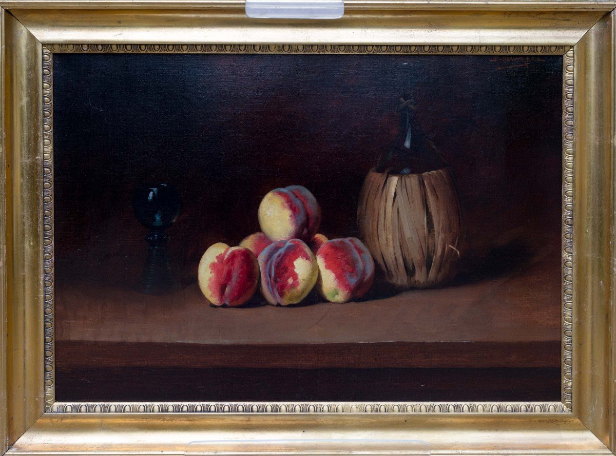 Still Life With Peaches By A. F. Bonnardel