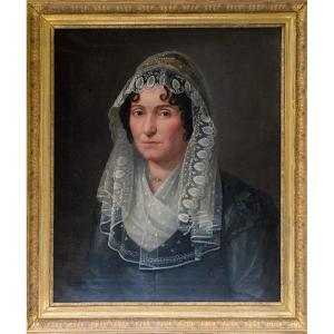 Portrait  De Femme d'époque Restauration